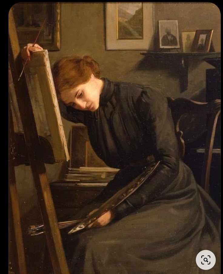 mujer pintando